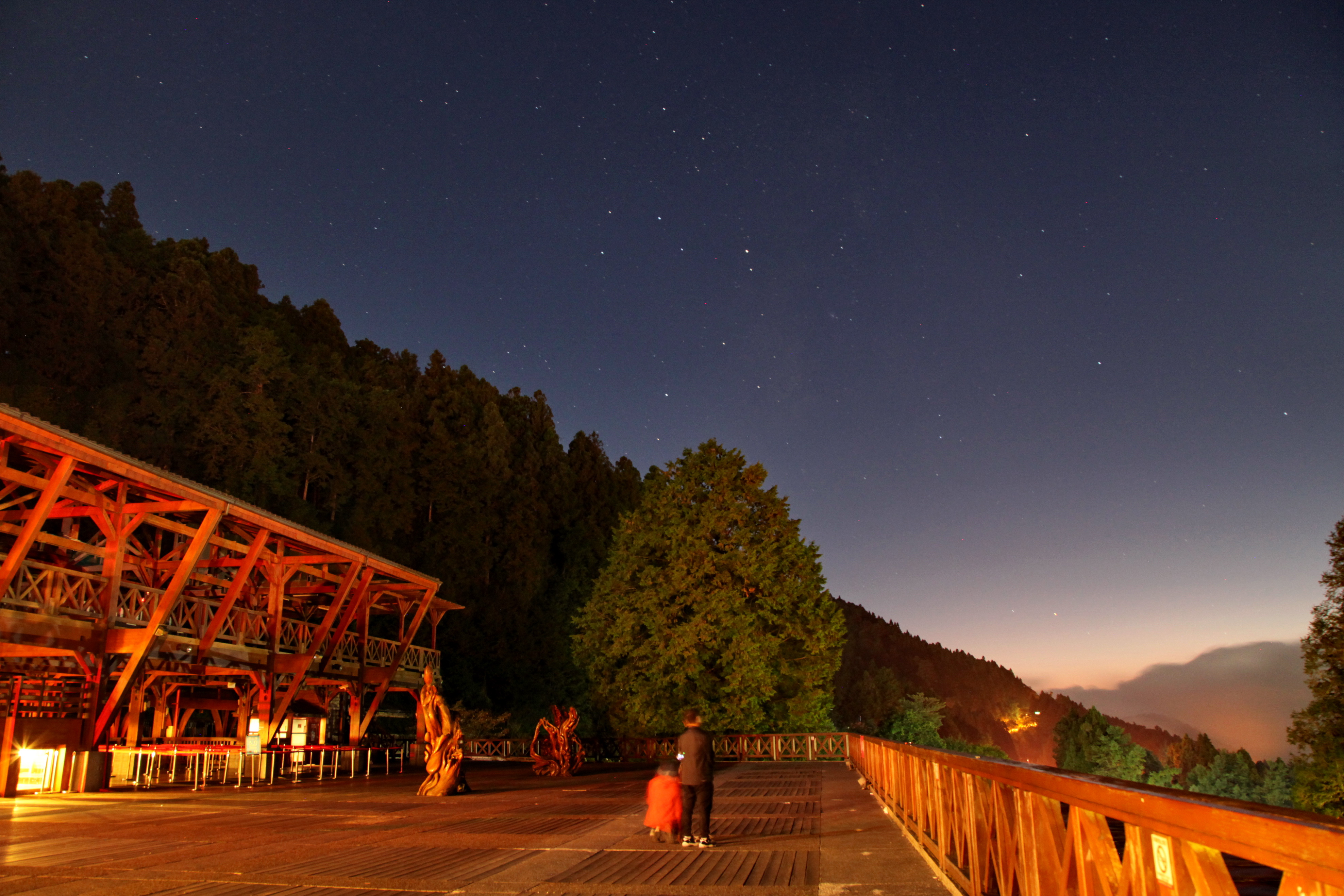 阿里山火車站觀星